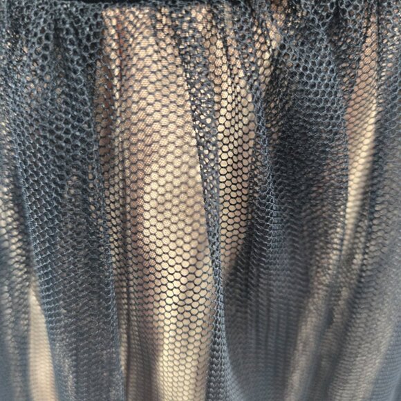 Jessica McClintock for Gunne Sax Black Gold V-Neck Mini Dress Juniors 5 - Picture 4 of 10